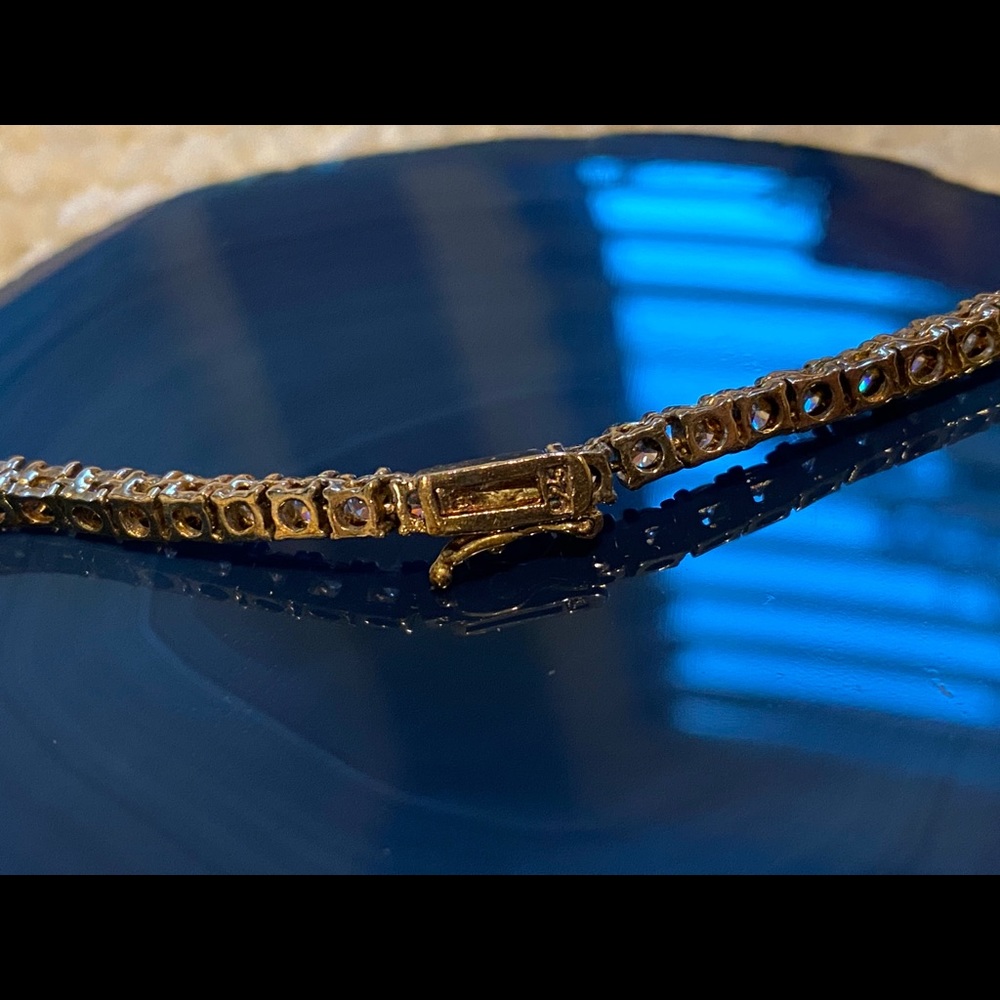 Solid Crystal And 925 Sterling Silver Necklace - image 4